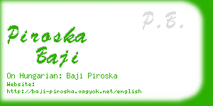 piroska baji business card